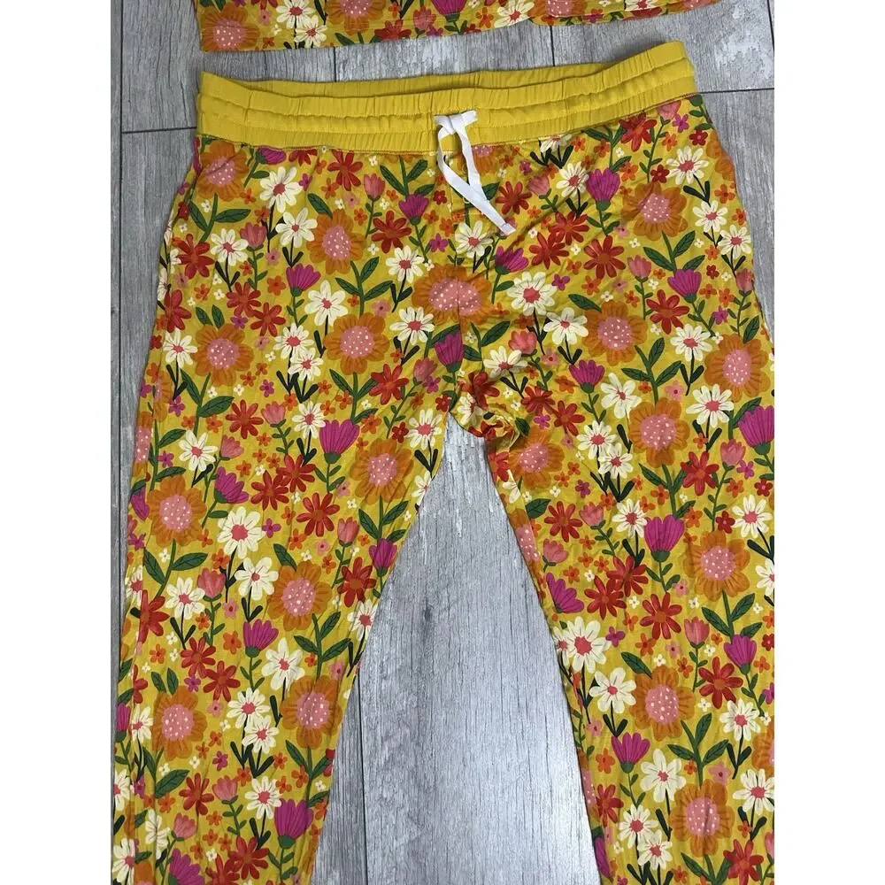 NWT Little Sleepies Sunny Garden Bamboo Pajama Set Women Pants Large Top Medium